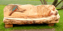 Kingfisher bench, Crane Park. Photograph by Yvonne Hewett
